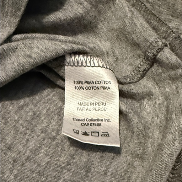 Psycho Bunny Heather Gray V-Neck Men's Tee - Picture 4 of 5